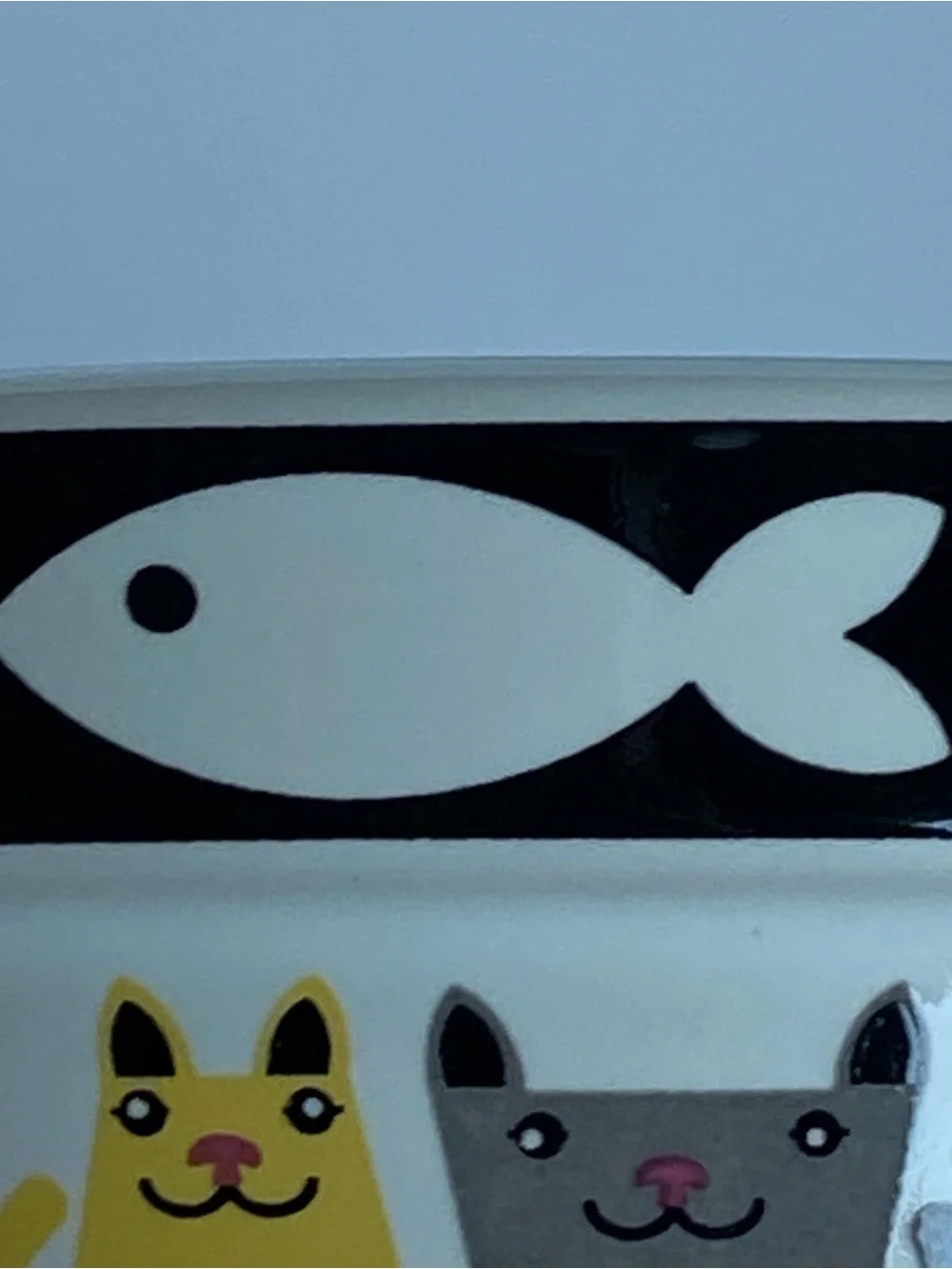 Cat Water Food Bowl Ceramic With Fish And Cats All Around Stoneware 5” Kitty EUC